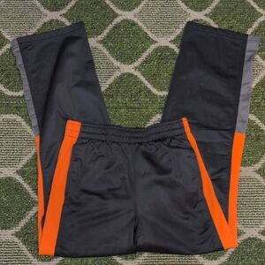 STARTER Kids Black Joggers with Orange and Gray Accents